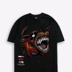 Civil Regime Deadpool Big Dogpool Secret Tee in Black Oversized Size Small